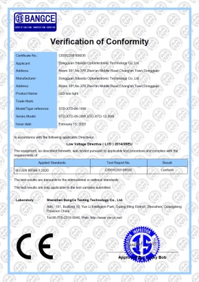 線條燈CE證書